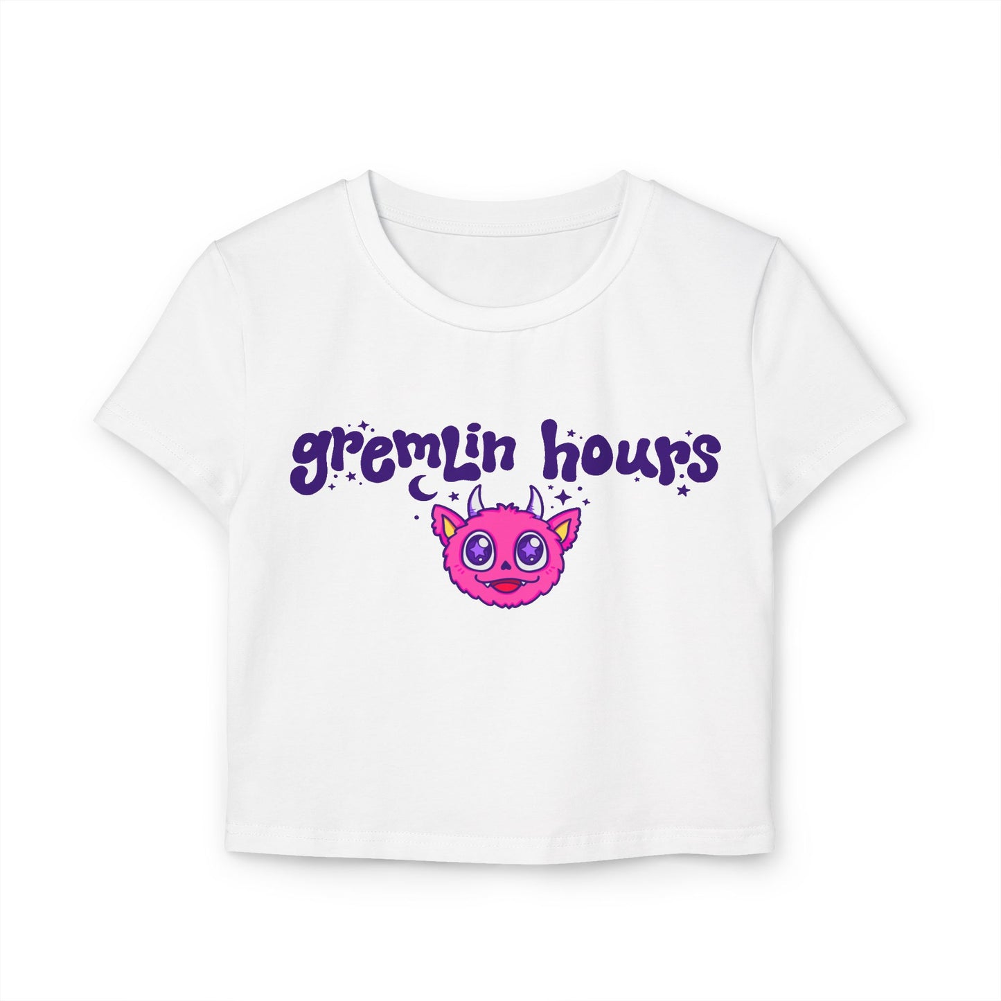 Gremlin Hours Baby Tee | Rave Crop Top Baby Tee | Afters Shirt, EDM Shirt