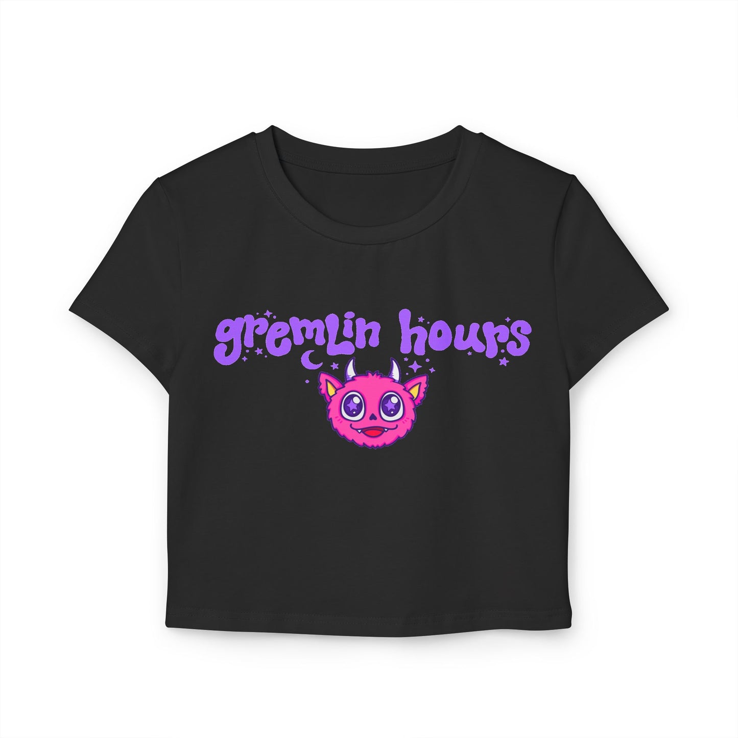 Gremlin Hours Baby Tee | Rave Crop Top Baby Tee | Afters Shirt, EDM Shirt
