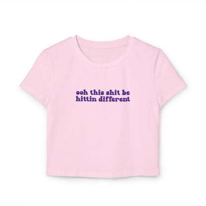 Hittin Different Baby Tee |  Rave Crop Top Baby Tee | Griz Inspired Tee, Festival Tee, EDM Shirt